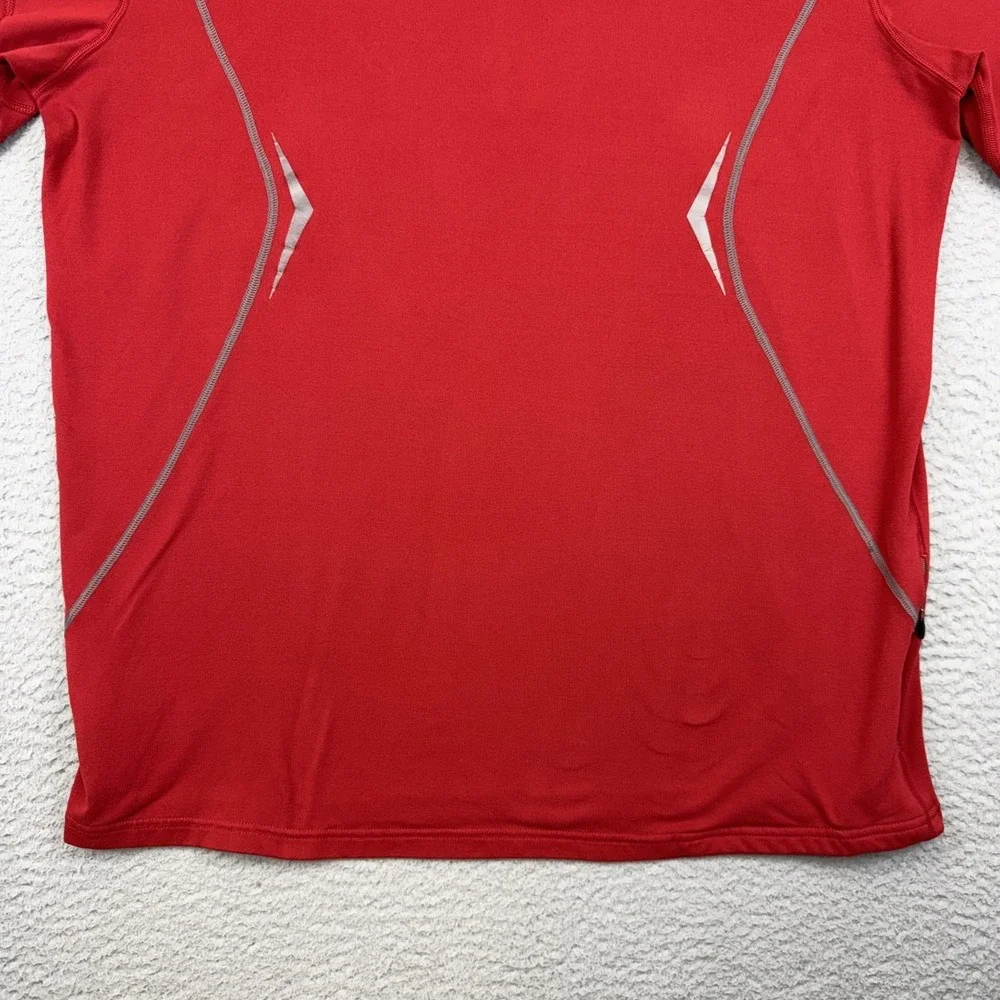 Mountain‎ Hardwear Pullover Mens XL Red Quarter Zip Long Sleeve Running Top